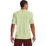 Camiseta-Manga-Corta-under-armour-para-hombre-Ua-Seamless-Radial-Ss-para-entrenamiento-color-verde.-Reverso-Sobre-Modelo
