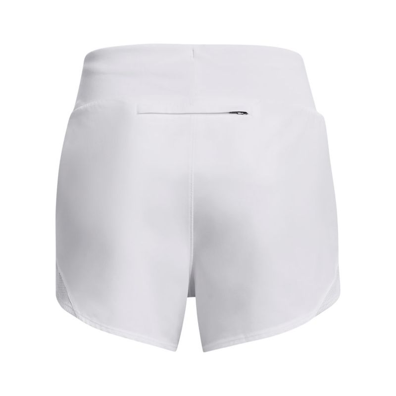 Pantaloneta-under-armour-para-mujer-Ua-Fly-By-Elite-Hi-Short-para-correr-color-blanco.-Reverso-Sin-Modelo