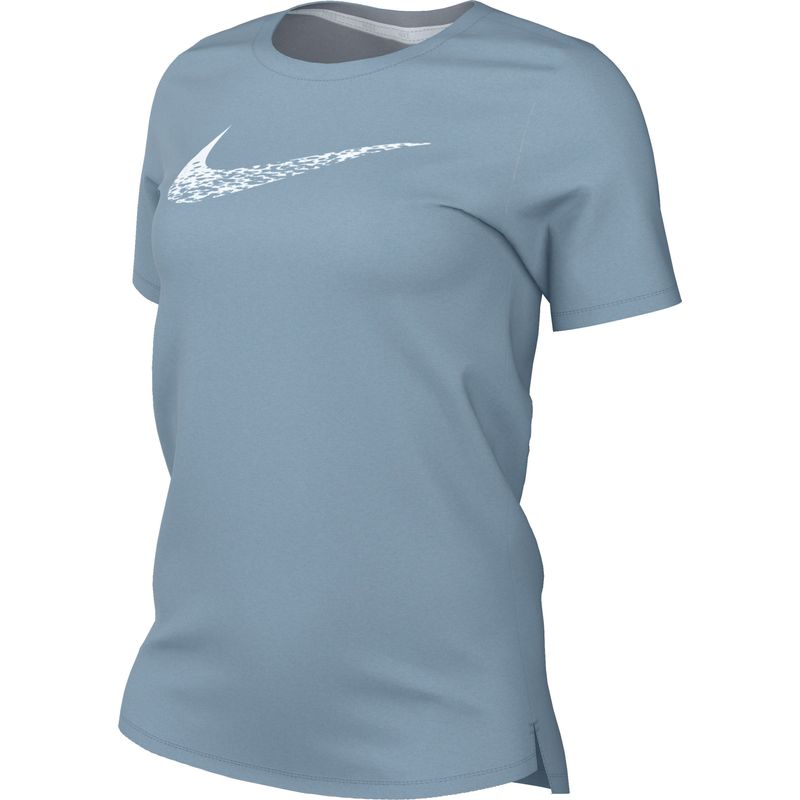 Camiseta-Manga-Corta-nike-para-mujer-W-Nk-Swoosh-Run-Ss-Top-para-correr-color-azul.-Frente-Sin-Modelo