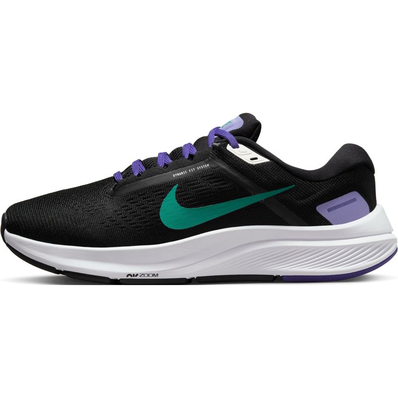 Tenis-nike-para-mujer-W-Nike-Air-Zoom-Structure-24-para-correr-color-negro.-Lateral-Interna-Izquierda