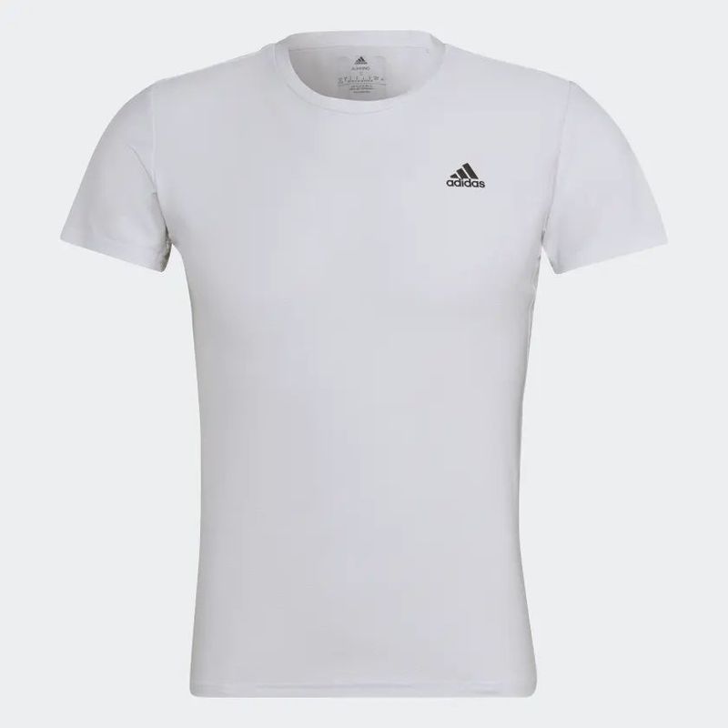 Camiseta-Manga-Corta-adidas-para-mujer-Adi-Runner-Tee-para-correr-color-blanco.-Frente-Sin-Modelo