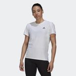 Camiseta-Manga-Corta-adidas-para-mujer-Adi-Runner-Tee-para-correr-color-blanco.-Frente-Sobre-Modelo
