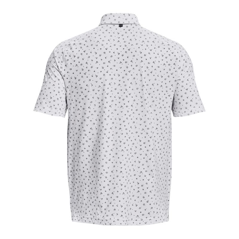 Camiseta-Manga-Corta-under-armour-para-hombre-Ua-Iso-Chill-Floral-Dash-P-para-golf-color-blanco.-Reverso-Sin-Modelo