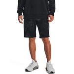 Pantaloneta-under-armour-para-hombre-Ua-Rival-Fleece-Dye-Short-para-moda-color-negro.-Frente-Sobre-Modelo