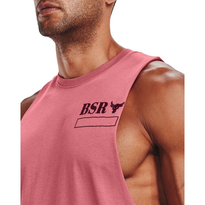 Camiseta-Manga-Sisa-under-armour-para-hombre-Ua-Pjt-Rock-Bsr-Tank-para-moda-color-rosado.-Cuello