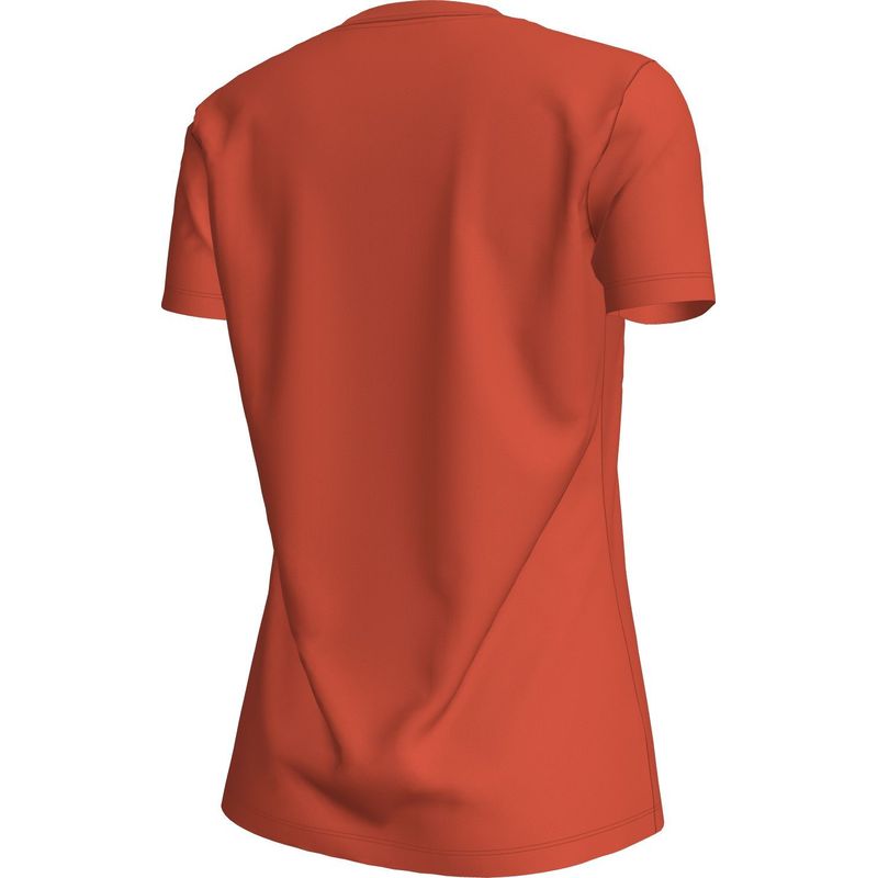 Camiseta-Manga-Corta-nike-para-mujer-W-Nsw-Club-Tee-para-moda-color-naranja.-Reverso-Sin-Modelo
