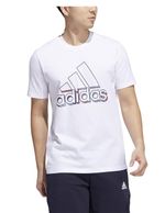 Camiseta-Manga-Corta-adidas-para-hombre-M-Dyn-G-T-para-moda-color-blanco.-Frente-Sobre-Modelo
