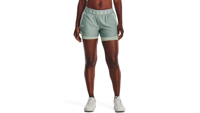 Shorts ua Play up 2 in 1 Verde Ciano - Under Armour em Promoção na