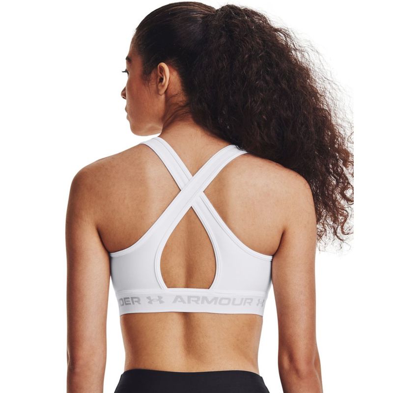 Top-under-armour-para-mujer-Ua-Crossback-Mid-Bra-para-entrenamiento-color-blanco.-Reverso-Sobre-Modelo
