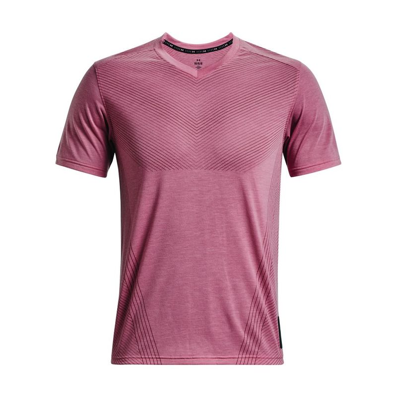 Camiseta-Manga-Corta-under-armour-para-hombre-Ua-Run-Anywhere-Breeze-Tee-para-correr-color-rosado.-Frente-Sin-Modelo