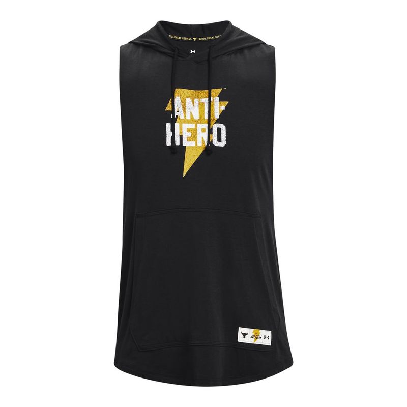 Hoodie-under-armour-para-hombre-Pjt-Rock-Ba-Sl-Hdy-para-entrenamiento-color-negro.-Frente-Sin-Modelo