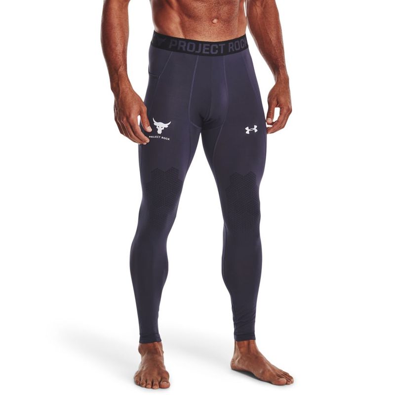 Licra-under-armour-para-hombre-Ua-Pjt-Rock-Armourprint-Lgs-para-entrenamiento-color-morado.-Frente-Sobre-Modelo