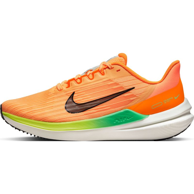 Tenis-nike-para-mujer-Wmns-Nike-Air-Winflo-9-para-correr-color-naranja.-Lateral-Interna-Izquierda