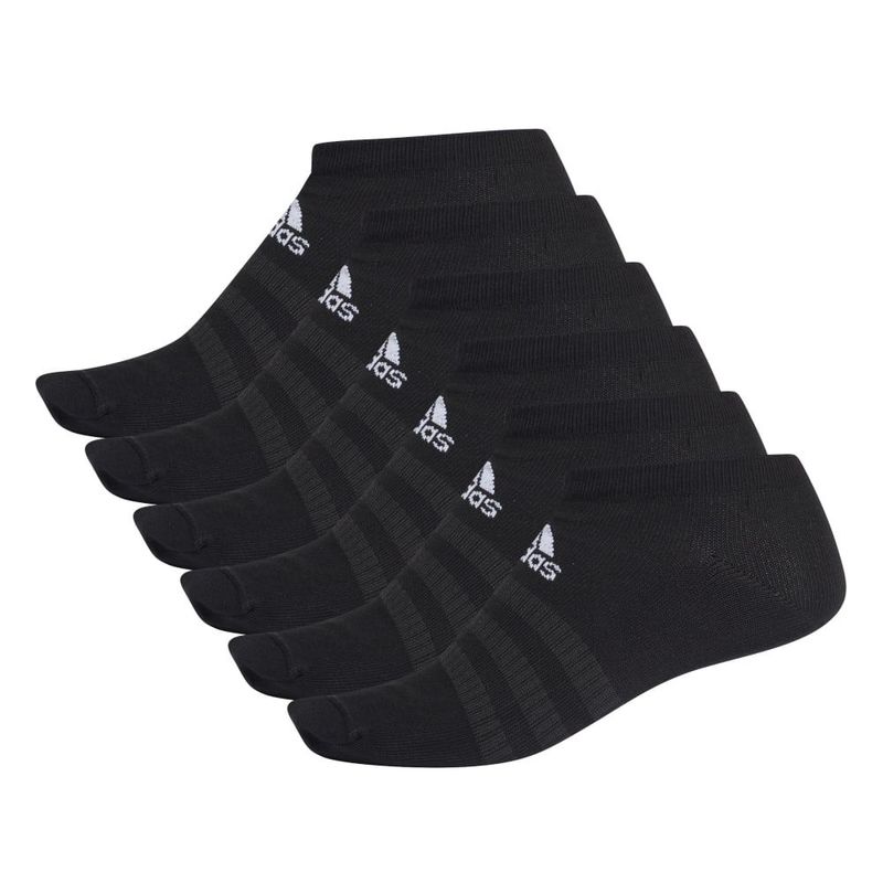 Medias-3-Pack-adidas-para-hombre-Light-Low-6Pp-para-entrenamiento-color-negro.-Frente-Sin-Modelo