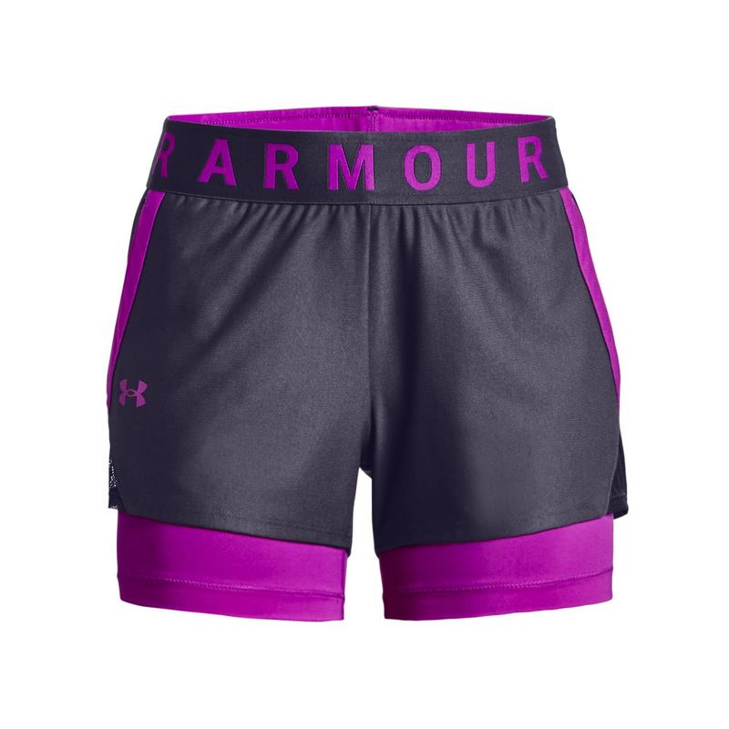 Pantaloneta-under-armour-para-mujer-Play-Up-2-In-1-Shorts-para-entrenamiento-color-morado.-Frente-Sin-Modelo
