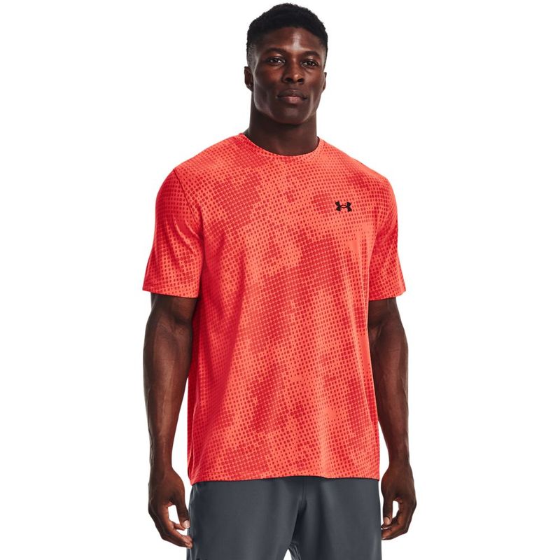 Camiseta-Manga-Corta-under-armour-para-hombre-Ua-Training-Vent-Jacq-Ss-para-entrenamiento-color-naranja.-Frente-Sobre-Modelo