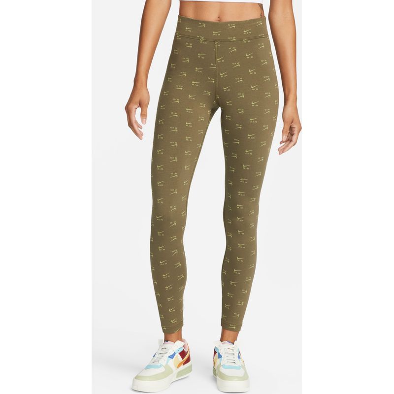 Licra-nike-para-mujer-W-Nsw-Air-Tights-Hr-para-moda-color-verde.-Frente-Sobre-Modelo