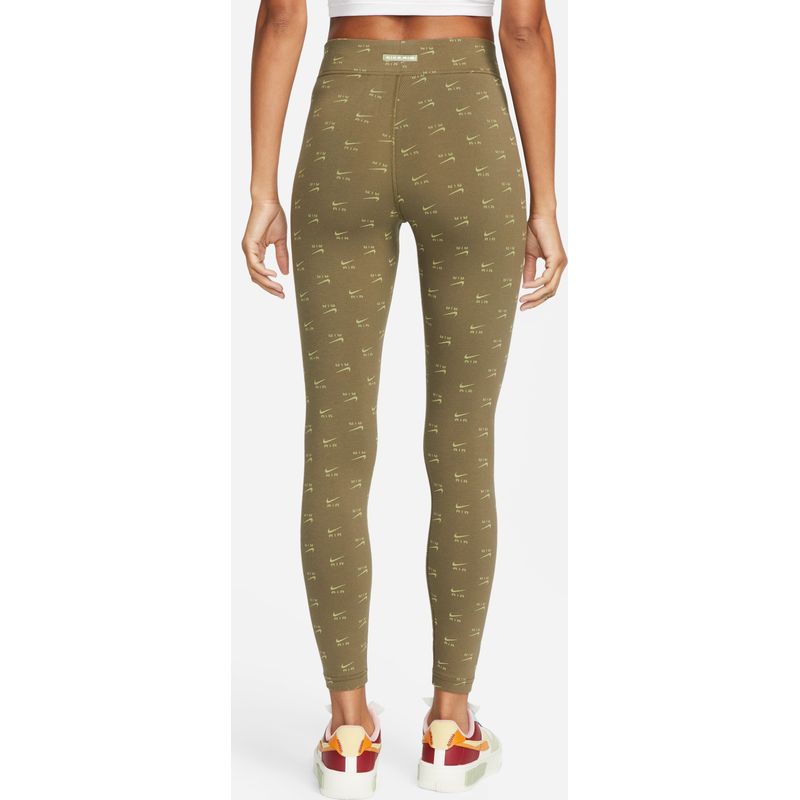 Licra-nike-para-mujer-W-Nsw-Air-Tights-Hr-para-moda-color-verde.-Reverso-Sobre-Modelo