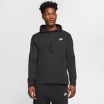 Hoodie-nike-para-hombre-M-Nsw-Club-Hoodie-Po-Jsy-para-moda-color-blanco.-Frente-Sobre-Modelo