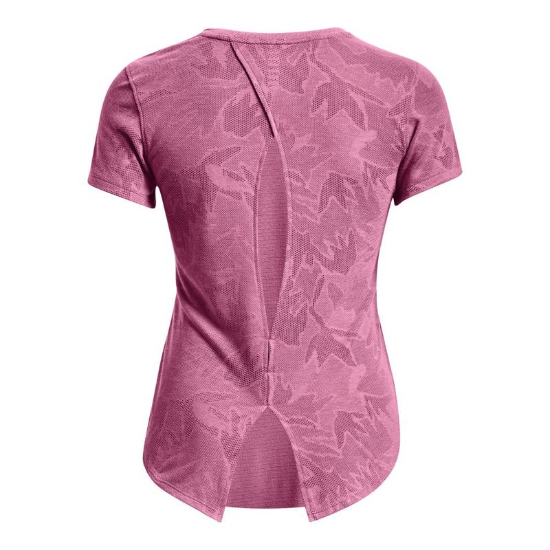 Camiseta-Manga-Corta-under-armour-para-mujer-Ua-Streaker-Snowcloud-Ss-para-correr-color-rosado.-Reverso-Sin-Modelo