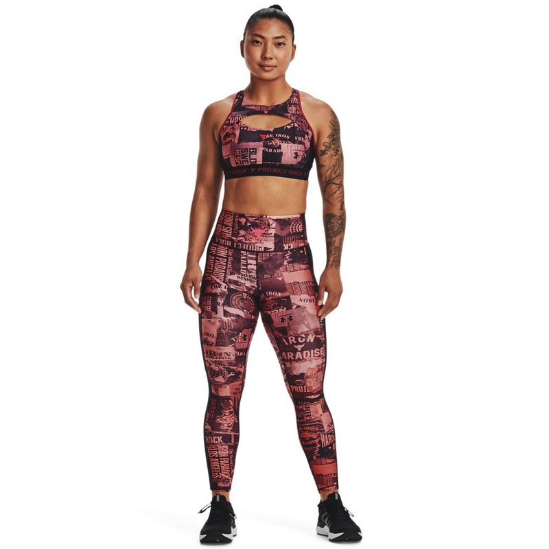 Licra-under-armour-para-mujer-Ua-Pjt-Rck-Hg-Ankle-Lg-Print-para-entrenamiento-color-rojo.-Outfit-Completo