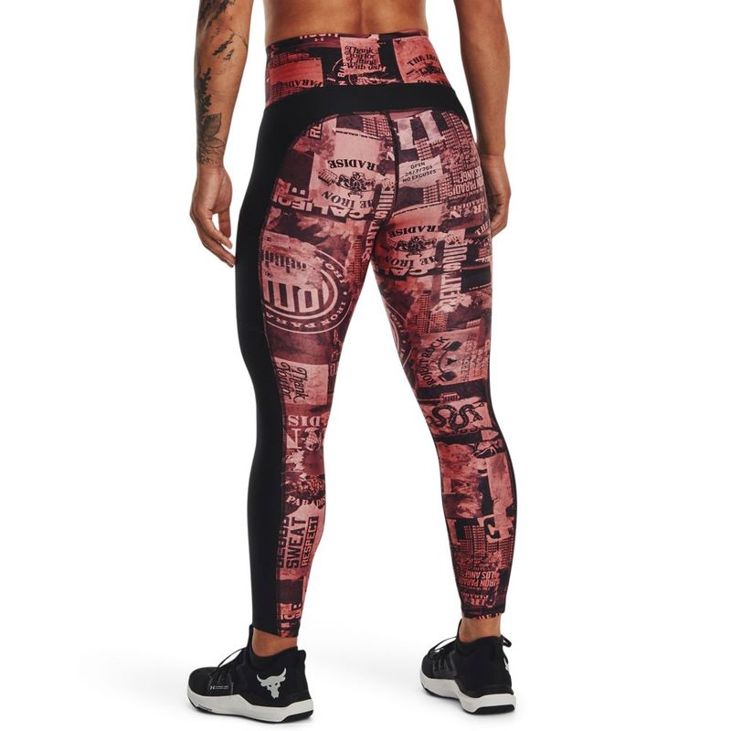 Licra-under-armour-para-mujer-Ua-Pjt-Rck-Hg-Ankle-Lg-Print-para-entrenamiento-color-rojo.-Reverso-Sobre-Modelo