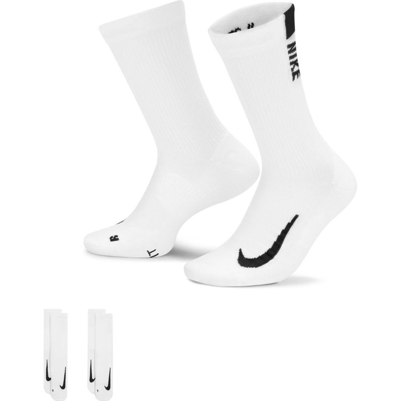 Medias-nike-para-hombre-U-Nk-Mltplier-Crw-2Pr-para-correr-color-blanco.-Frente-Sin-Modelo