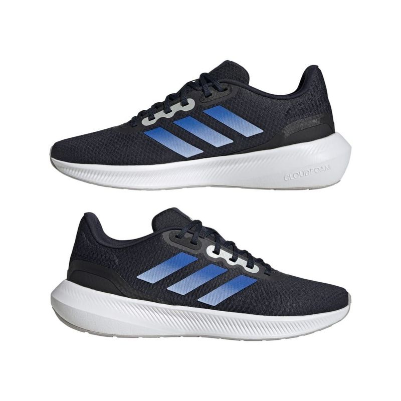 Tenis-adidas-para-hombre-Runfalcon-3.0-para-correr-color-azul.-Par-Laterales