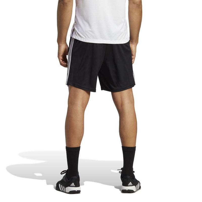 Pantaloneta-adidas-para-hombre-Tr-Es-Piq-3Sho-para-entrenamiento-color-negro.-Reverso-Sobre-Modelo