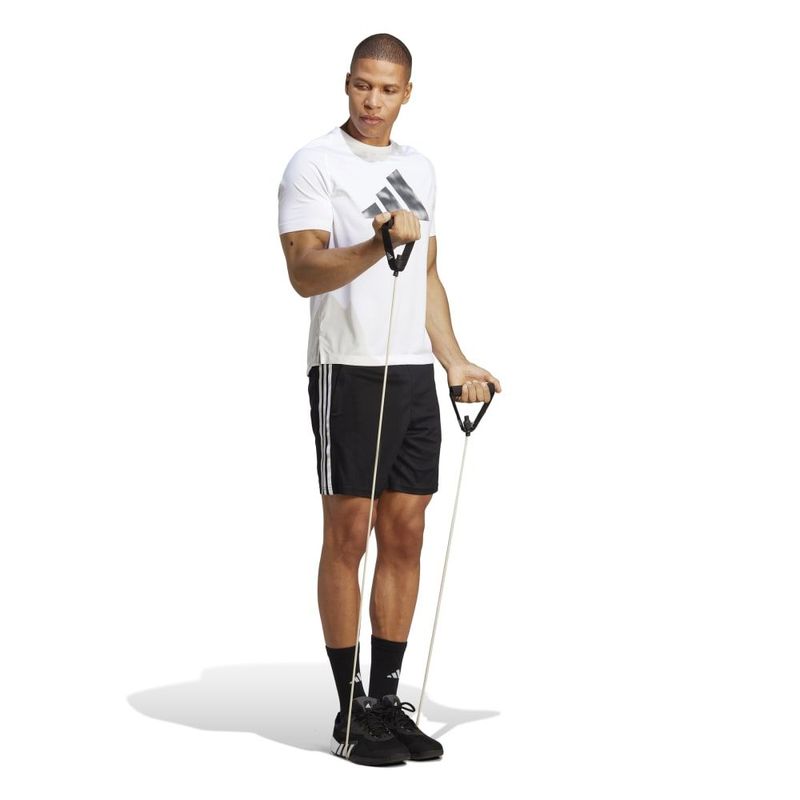 Pantaloneta-adidas-para-hombre-Tr-Es-Piq-3Sho-para-entrenamiento-color-negro.-Modelo-En-Movimiento