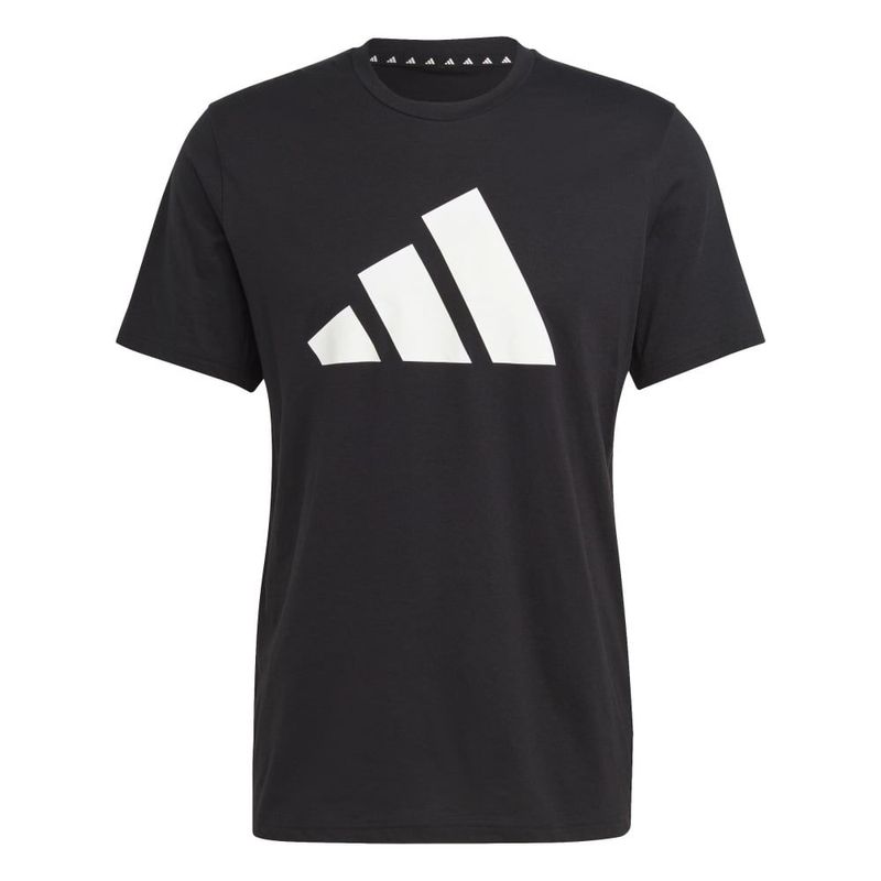 Camiseta-Manga-Corta-adidas-para-hombre-Tr-Es-Fr-Logo-T-para-entrenamiento-color-negro.-Frente-Sin-Modelo