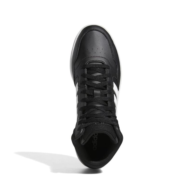 Tenis-adidas-para-hombre-Hoops-3.0-Mid-para-moda-color-negro.-Capellada
