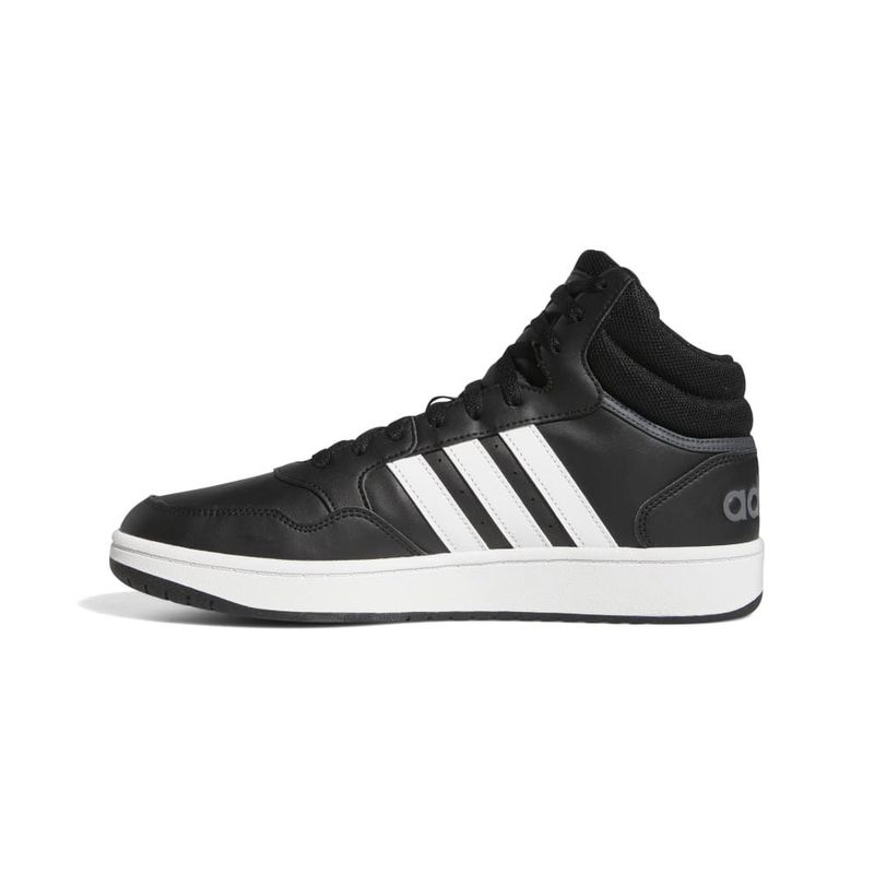 Tenis-adidas-para-hombre-Hoops-3.0-Mid-para-moda-color-negro.-Lateral-Interna-Izquierda