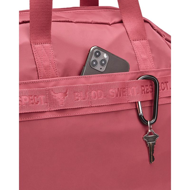 Maletin-under-armour-para-mujer-Ua-Project-Rock-Gym-Bag-para-entrenamiento-color-rojo.-Bolsillo-Frontal