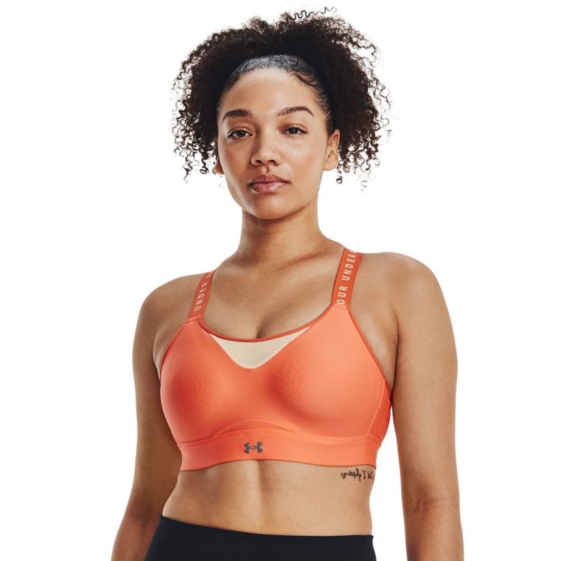 UA Infinity High Bra Top naranja de mujer para entrenamiento Referencia:  1351994-864 - prochampions