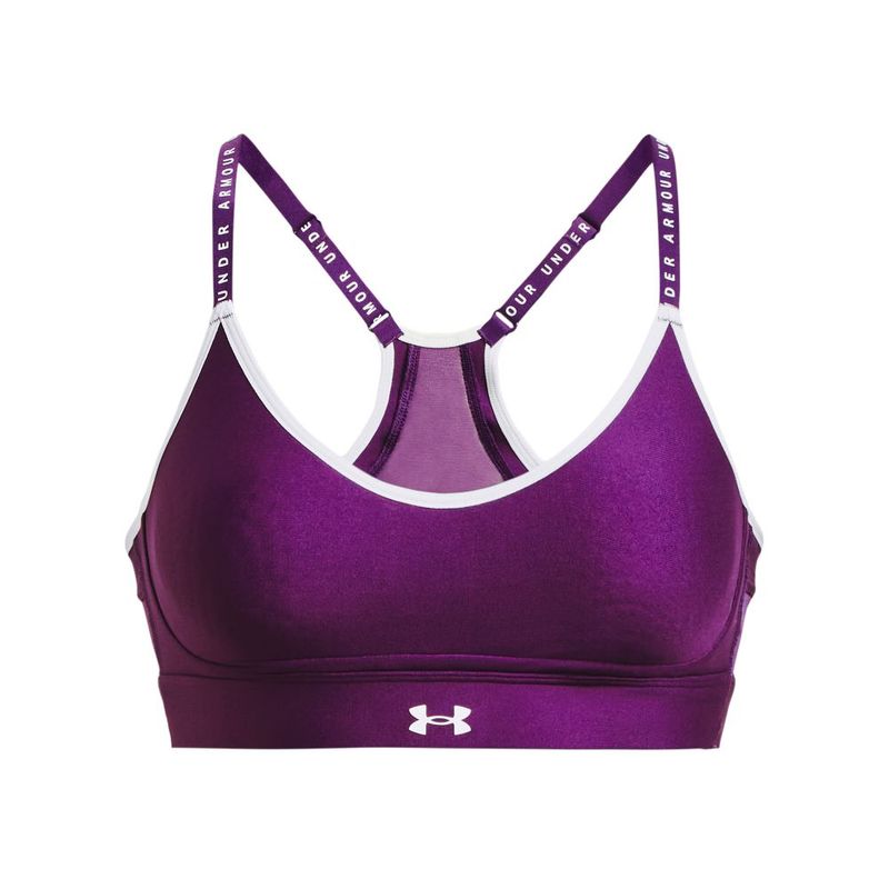 Top-under-armour-para-mujer-Infinity-Covered-Low-para-entrenamiento-color-morado.-Frente-Sin-Modelo