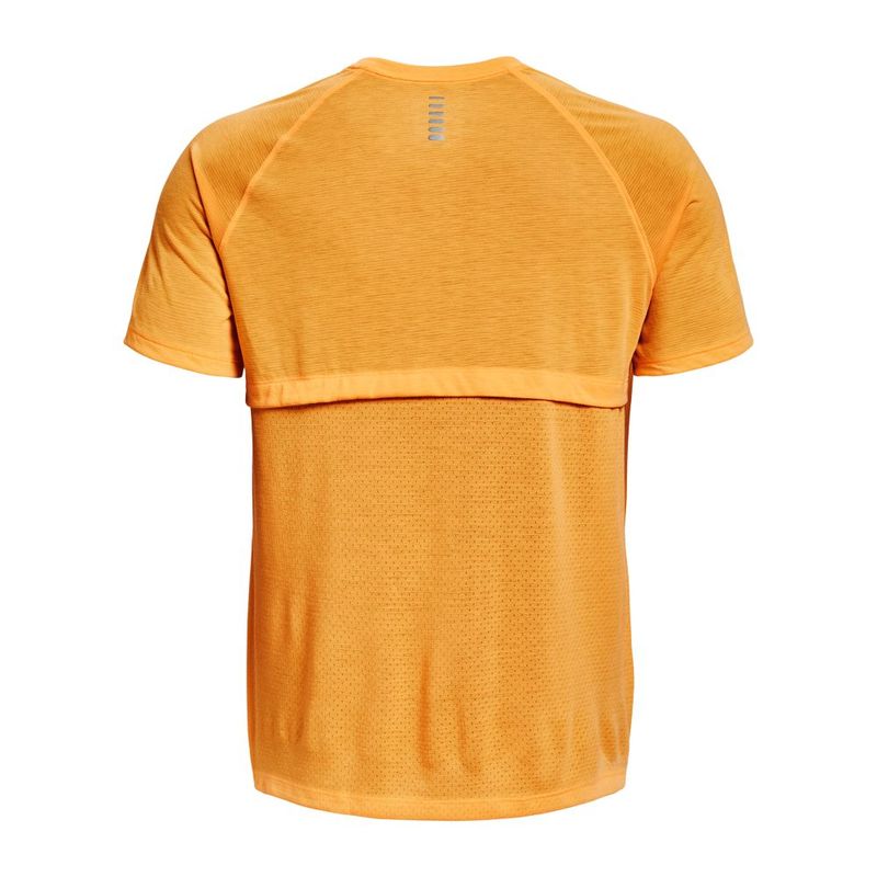 Camiseta-Manga-Corta-under-armour-para-hombre-Ua-Streaker-Tee-para-correr-color-naranja.-Reverso-Sin-Modelo