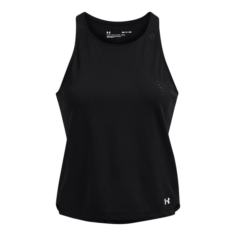 Camiseta-Manga-Sisa-under-armour-para-mujer-Engineered-Knit-Tank-para-entrenamiento-color-negro.-Frente-Sin-Modelo