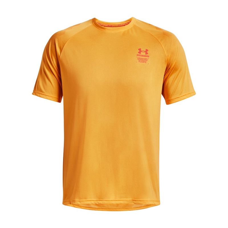 Camiseta-Manga-Corta-under-armour-para-hombre-Ua-Armourprint-Ss-para-entrenamiento-color-amarillo.-Frente-Sin-Modelo
