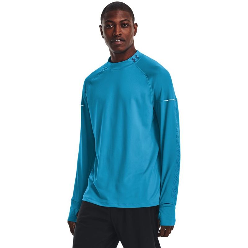 Camiseta-Manga-Larga-under-armour-para-hombre-Ua-Outrun-The-Cold-Ls-para-correr-color-azul.-Outfit-Completo