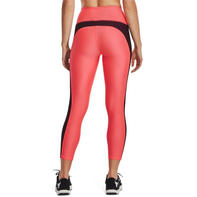 Licra-under-armour-para-mujer-Ua-Pjt-Rck-Hg-Ankle-Lg-para-entrenamiento-color-rojo.-Reverso-Sobre-Modelo