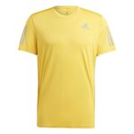 Camiseta-Manga-Corta-adidas-para-hombre-Own-The-Run-Tee-para-correr-color-amarillo.-Frente-Sin-Modelo
