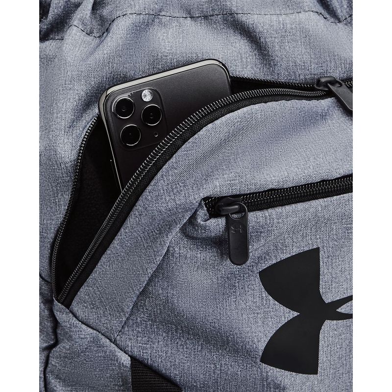 Gym-Sack-under-armour-para-hombre-Ua-Undeniable-Sackpack-para-entrenamiento-color-gris.-Bolsillo-Frontal