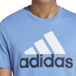 Camiseta-Manga-Corta-adidas-para-hombre-M-Bl-Sj-T-para-moda-color-azul.-Detalle-1