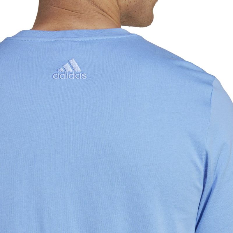 Camiseta-Manga-Corta-adidas-para-hombre-M-Bl-Sj-T-para-moda-color-azul.-Detalle-2