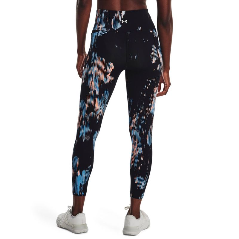 Licra-under-armour-para-mujer-Meridian-Print-Ankle-Leg-para-entrenamiento-color-negro.-Reverso-Sobre-Modelo