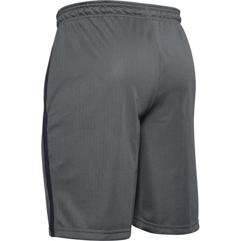 Pantaloneta-under-armour-para-hombre-Ua-Tech-Mesh-Short-para-entrenamiento-color-negro.-Reverso-Sin-Modelo
