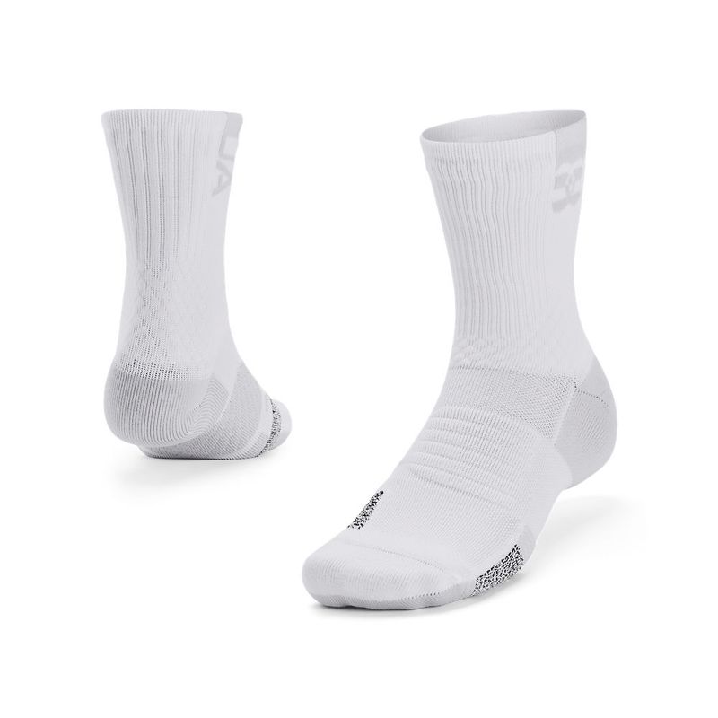 Medias-under-armour-para-hombre-Ua--Ad-Playmaker-1Pk-Mid-para-entrenamiento-color-blanco.-Frente-Sin-Modelo