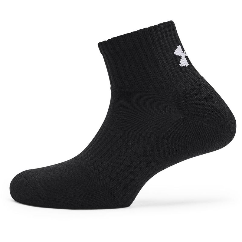 Medias-under-armour-para-hombre-Ua-Core-Quarter-3Pk-para-entrenamiento-color-negro.-Reverso-Sin-Modelo