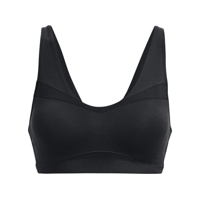 Top-under-armour-para-mujer-Ua-Smartform-Evolution-Mid-para-entrenamiento-color-negro.-Frente-Sin-Modelo